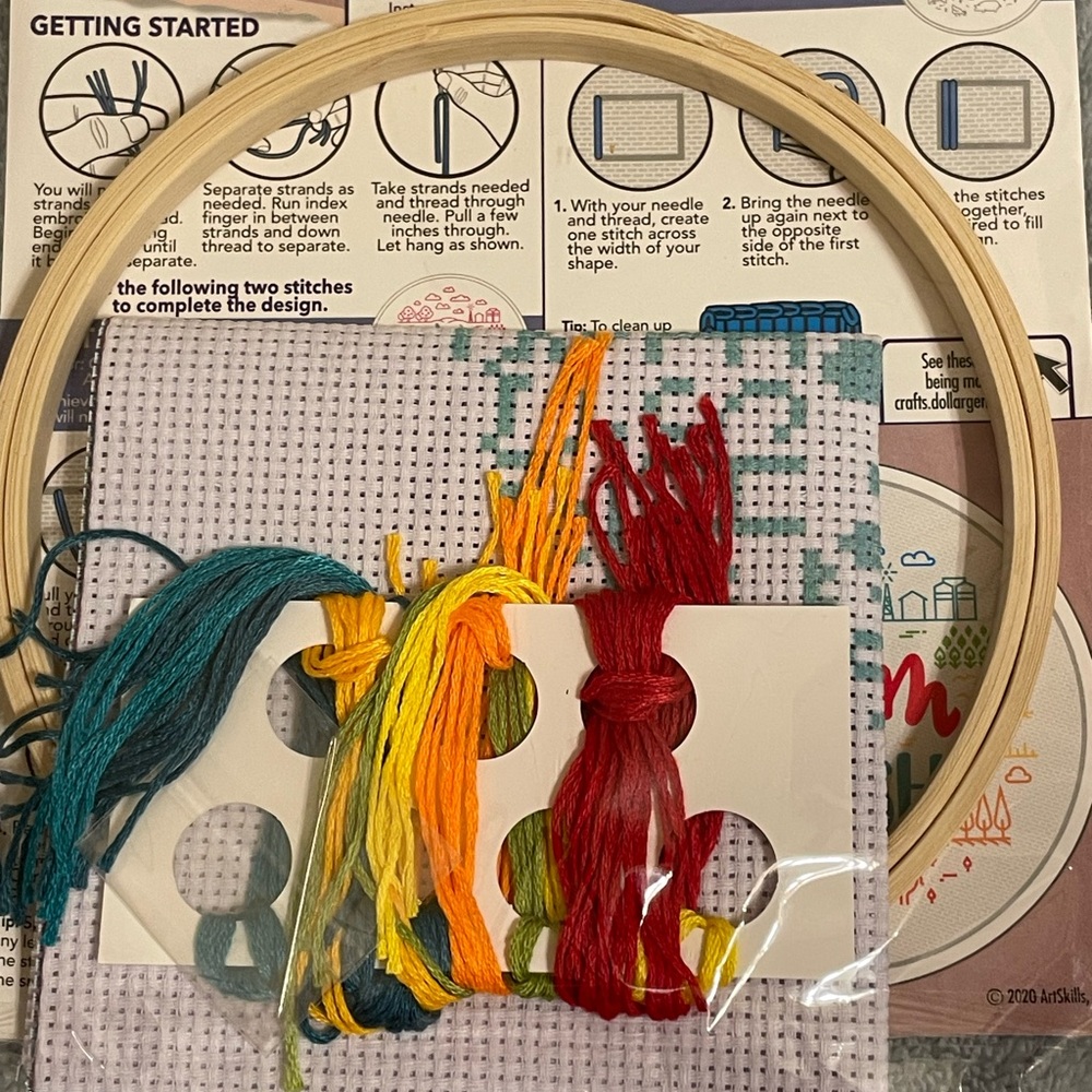 Rustic Farm Fresh Embroidery Kit - Multi - Picture 5 of 8